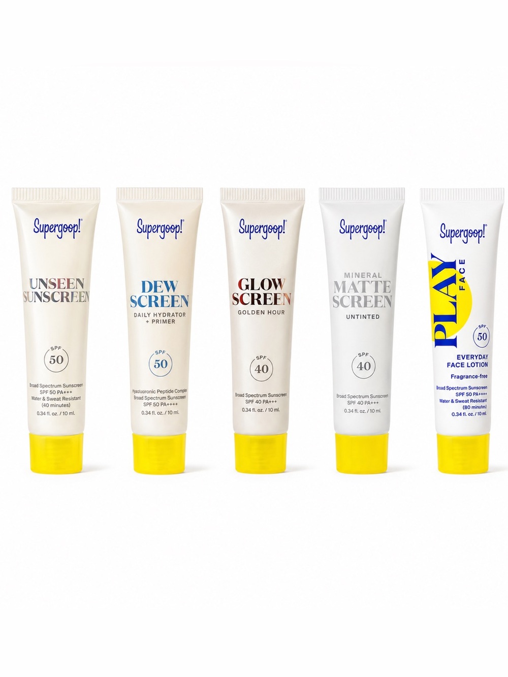 Supergoop! Five Piece Mini Suncare Set 10ml X 5 BRAND NEW/SEALED